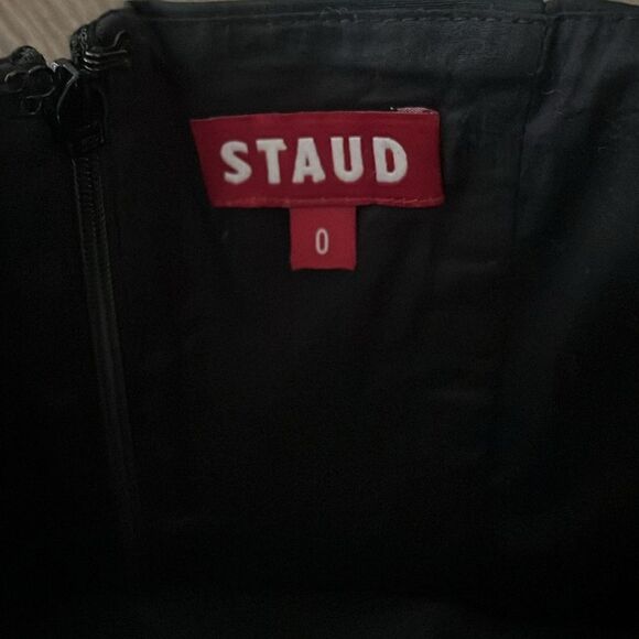 STAUD Sutton Black Lace-Up Dress - Picture 4 of 5